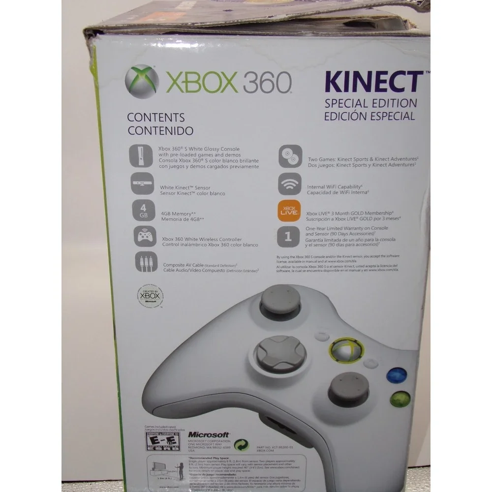 Box Only - Microsoft Xbox 360 Kinect special edition Console Bundle Empty